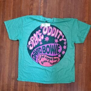 Urban Outfitters David Bowie Space Oddity T-Shirt Dress - Green S/M